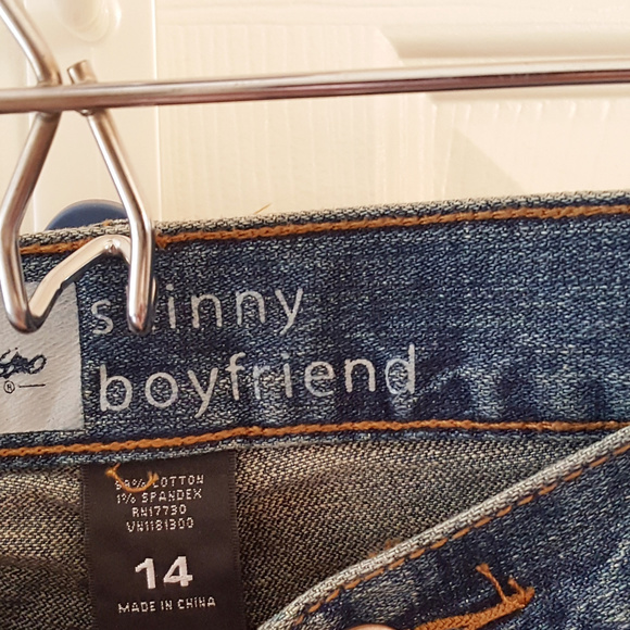 MOSSIMO Skinny Boyfriend Denim Jeans 14 5 Pocket - Picture 3 of 5